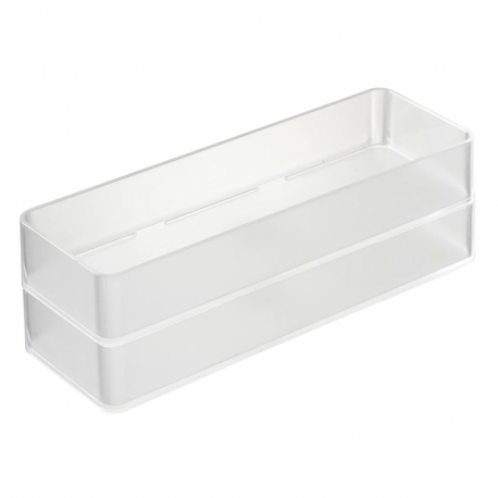 Set of 2 Stackable Organizers L White - Tower - Yamazaki YAMAZAKI YMZ3644