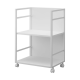 2-Tiered Semi-Closed Storage Wagon White - Tower - Yamazaki YAMAZAKI YMZ4810