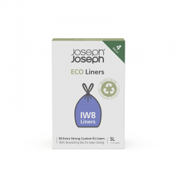 4 Rollos de Bolsas de Basura Recicladas (x80) - IW8 Gris - Joseph Joseph