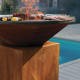 Barbecue Lenha Corten 100 - Classic Cinza E Madeira - Ofyr OFYR OC100