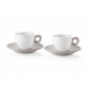 Set of 2 Espresso Cups and Saucers Taupe - Everyday - Guzzini GUZZINI GZ81700158