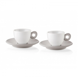 Conjunto de 2 Chávenas Expresso e Pires Taupe - Everyday - Guzzini GUZZINI GZ81700158