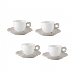 Conjunto de 4 Chávenas Expresso e Pires Taupe - Everyday - Guzzini GUZZINI GZ81701158