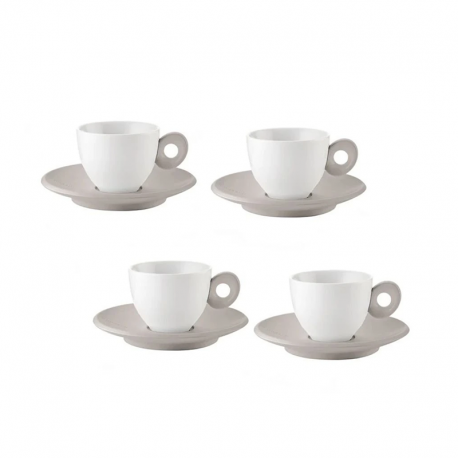 Set de 4 Tazas y Platillos Espresso Taupe - Everyday - Guzzini GUZZINI GZ81701158