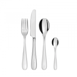 Cutlery Set 4 Pieces - Nuovo Milano Silver - Alessi