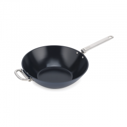 Folding Handle Wok with Lid 32cm Blue - Space - Joseph Joseph JOSEPH JOSEPH JJ45048