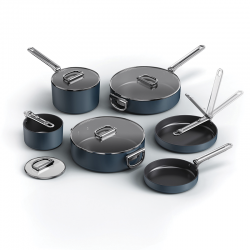 Non-Stick 6-piece Cookware Set Blue - Space - Joseph Joseph