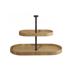 2-Tier Étagere Oval 35,5x16,5cm - Wood - Asa Selection