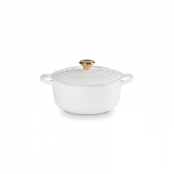 Cast Iron Round Casserole 20cm White - Le Creuset