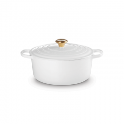 Cast Iron Round Casserole 28cm White - Le Creuset