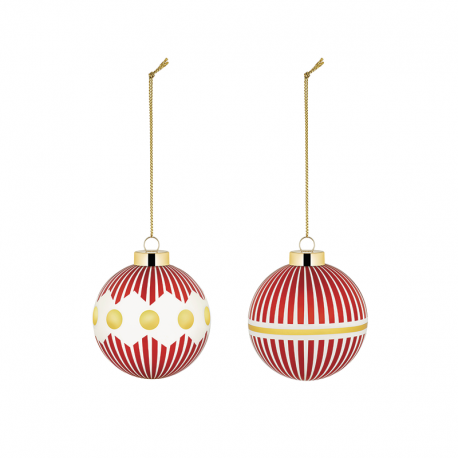 Set of 2 Christmas Balls Set1 - Delight - Alessi ALESSI ALESNZ04SET1