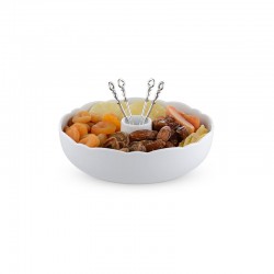 Dried Fruit Serving Bowl - Dressed White - Alessi ALESSI ALESMW45