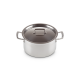 Cacerola Alta con Tapa 24cm - Classic Inox - Le Creuset LE CREUSET LC96200624001000