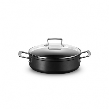 Non-Stick Sauteuse with Glass Lid 24cm Black - Le Creuset LE CREUSET LC51113240010500