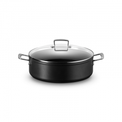 Non-Stick Sauteuse with Glass Lid 30cm Black - Le Creuset