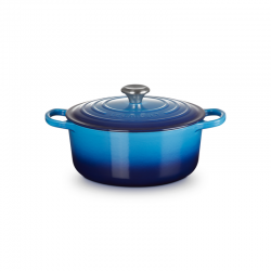 Cast Iron Round Casserole 26cm - Azure Blue - Le Creuset LE CREUSET LC21177262202430