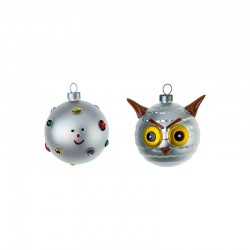 Set of 2 Christmas Baubles – Fioccodineve e Uffoguffo - A Di Alessi A DI ALESSI AALEAMJ14SET6