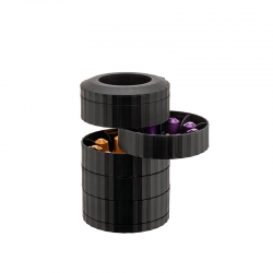 Expresso Coffee Capsule Holder Black - Plissé Break - Alessi