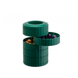 Expresso Coffee Capsule Holder Green - Plissé Break - Alessi