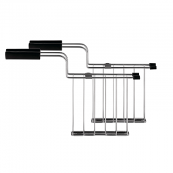 Set of 2 Toaster Racks Black - Toru - Alessi