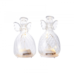 Set of 2 Angels 9cm Transparent - Wave - Sirius SIRIUS SR64025