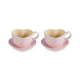 Set de 2 Tazas Corazón con Platillos Shell Pink - Le Creuset LE CREUSET LC89318227770099
