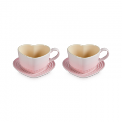 Conjunto 2 Chávenas Coração com Pires Shell Pink - Le Creuset LE CREUSET LC89318227770099