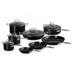 Set 8 Piezas Cerámica Antiadherente Negro - Le Creuset