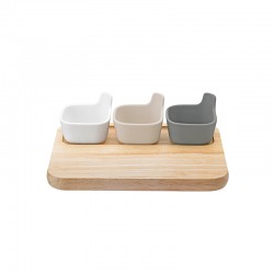 Tapas Serving Set - Tapas White, Beige And Dark Grey - Rig-tig