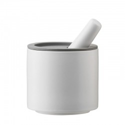 Mortar And Pestle White And Grey - Rig-tig