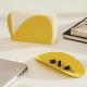 Set of 2 Desk Containers Yellow - Ellipse - Alessi ALESSI ALESABI09SY