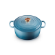 Cocotte Redonda 26cm Chambray con Pomo Dorado - Signature - Le Creuset LE CREUSET LC21177264344441