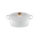 Cocotte Oval 27cm Blanco con Pomo Dorado - Signature - Le Creuset LE CREUSET LC21178270101441