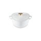 Tacho Cocotte Coração 20cm Branco com Pega Dourado - L'Amour - Le Creuset LE CREUSET LC21401200101454