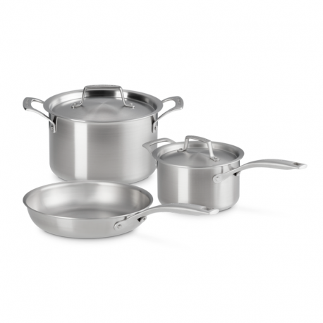 3-Piece Cookware Set 3-Ply - Essential Steel - Le Creuset LE CREUSET LC53089000010000