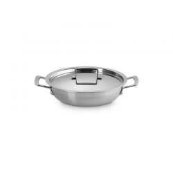 Shallow Casserole with Lid 24cm - Classic Steel - Le Creuset