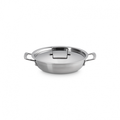 Shallow Casserole with Lid 24cm - Classic Steel - Le Creuset LE CREUSET LC96203924001000