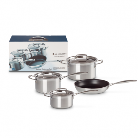 4-piece Cookware Set - Classic Steel - Le Creuset LE CREUSET LC96209100001000