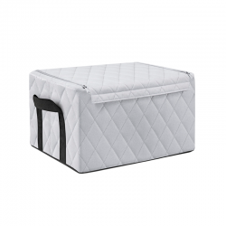 Storage Box with Lid Rhombus Light Grey - Storagebox M - Reisenthel