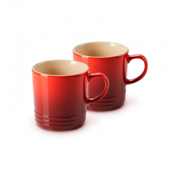 Stoneware Set of 2 Mugs 350ml Cerise - Le Creuset