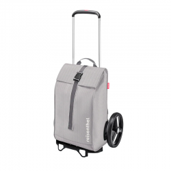 Shopping Trolley with Roll-Top Bag Herringbone Grey - Citycruiser - Reisenthel