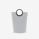 Laundry Bag M with Handles Rhombus Black - Loophome Light Grey - Reisenthel REISENTHEL RTLVS7062