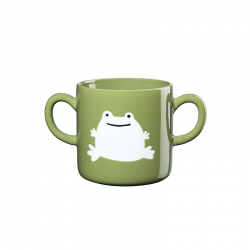 Kids Mug with Two Handles Frog 250ml - Buddies Green - Asa Selection