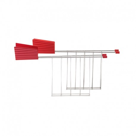 Set 2 Toaster Racks Red - Plissé - Alessi ALESSI ALESMDL08RAR
