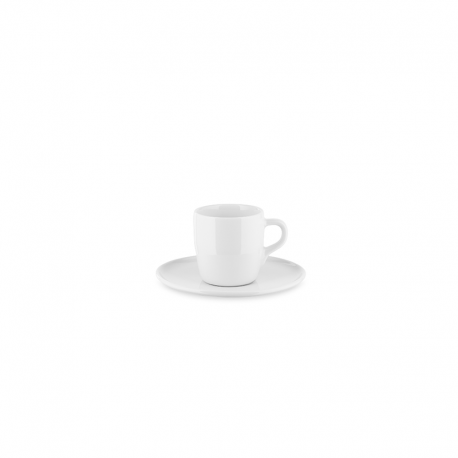 Set of 4 Latte Cups with Saucer - Itsumo White - Alessi ALESSI ALESNF07/76S