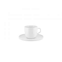 Set of 4 Drip Coffee Cups with Saucer - Itsumo White - Alessi ALESSI ALESNF07/87S