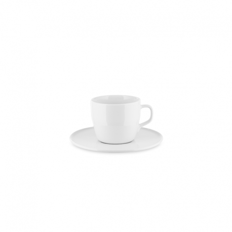 Set of 4 Drip Coffee Cups with Saucer - Itsumo White - Alessi ALESSI ALESNF07/87S