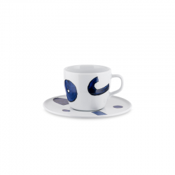Juego 4 Tazas Café con Platillo - Yunokiware Blanco - Alessi ALESSI ALESNF08/87S