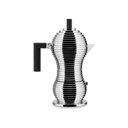 Cafetera para Café Exprés Inducción 300ml - Pulcina Negro - Alessi ALESSI ALESMDL02/6BFM