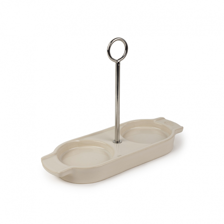 Ceramic Tray for Two Mills Ecru - Linea White - Peugeot Saveurs PEUGEOT SAVEURS PG44510